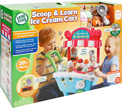 LeapFrog-Scoop & Learn Toy Juego de Juguetes Scoop/Learn Ice Cream Cart, Multicolor, 21.7 x 51.6 x 63.2 cm (600703)