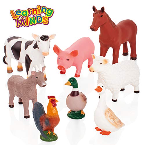 Learning Minds Conjunto de 8 Figuras Jumbo Farm Animal - 18 Meses +