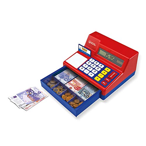 Learning Resources- Caja registradora calculadora con Dinero del Reino Unido de Juguete Pretend & Play, Color (LSP2629-EUR)