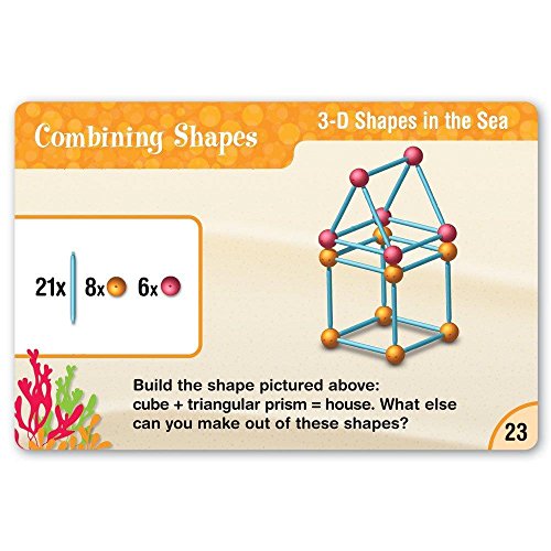 Learning Resources-Dive Into Shapes Un Set de Geometría Marino para Construir, Color (LER1773)