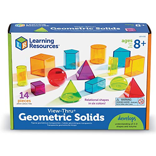 Learning Resources- Formas geométricas Transparentes View-Thru, Color (LER4331)