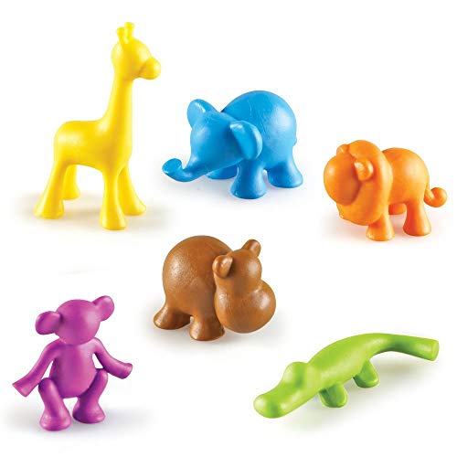 Learning Resources- Locos por los Animales, Figuras de la Jungla, Juego de 72, Color (LER3361) , color, modelo surtido