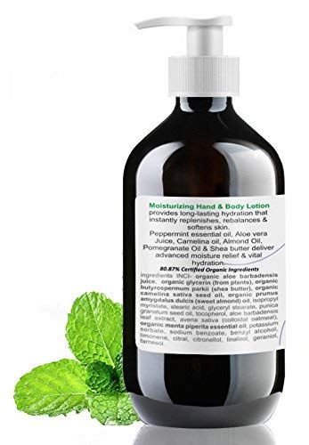 Leche Corporal Orgánica Refrescante de Menta 250 ml