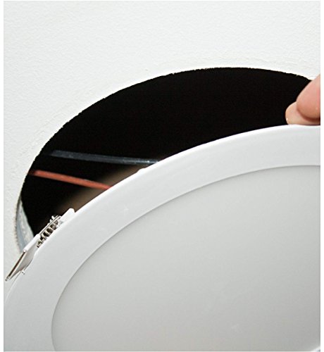 LED ATOMANT, S.L. Pack 2x Downlight LED Panel Extraplano Redondo, Iluminación 18W, 18 W, Blanco Frio 6500K, 225 mm