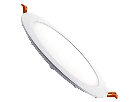 LED ATOMANT, S.L. Pack 3X Panel Downlight Led Redondo Plano, 18 W, Blanco Calido 3000K, 1600 LM, Driver Incluido, Corte Standard 200 mm, 225 Mm, 3