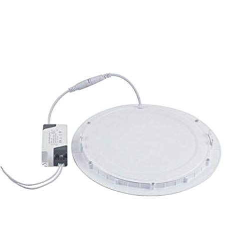 LED ATOMANT, S.L. Pack 3X Panel Downlight Led Redondo Plano, 18 W, Blanco Calido 3000K, 1600 LM, Driver Incluido, Corte Standard 200 mm, 225 Mm, 3