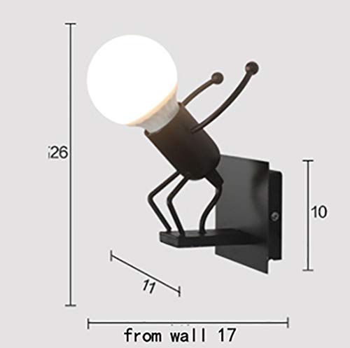 LED Lámpara de Pared, Robot Luz de Pared,Luz de pared industrial, Para Bar, Dormitorio, Cocina, Restaurante, Cafetería, Pasillo