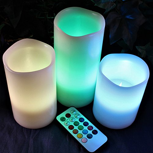 LED Lytes Velas de Parpadeo Marfil Pack de 3