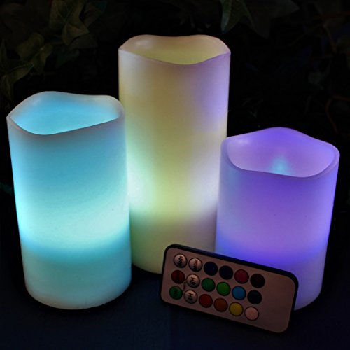 LED Lytes Velas de Parpadeo Marfil Pack de 3