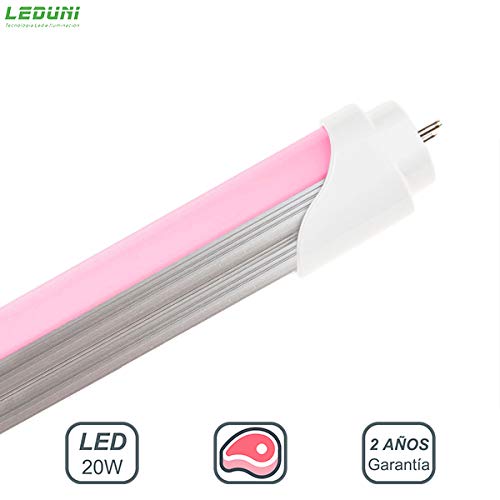 LEDUNI Tubo de LED T8 1200 mm 17W Especial Carniceria ROSA