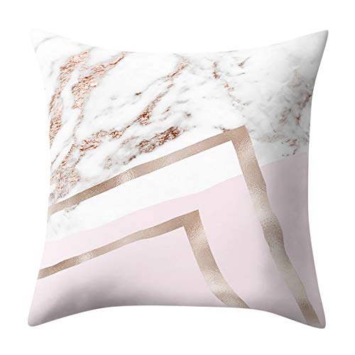 LEEDY 2019 Funda de cojín Geométrica Mármol Textura Throw Pillow Case Funda de cojín Sofá Decoración para el hogar