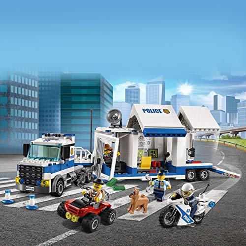 LEGO City - Centro de Control Móvil, Juguete de Policía de Construcción con Camión, Coche y Moto para Niños y Niñas de 6 a 12 Años, Incluye Figura de Perro (60139)