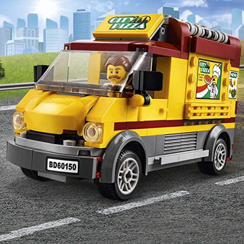 LEGO City Great Vehicles - Camión de Pizza, Set de Construcción de Foodtruck de Juguete, Incluye Moto Scooter de Reparto y 2 Minifiguras (60150)