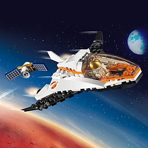 LEGO City Space Port - Misión: Reparar el Satélite, set de Construcción Inspirado en la NASA con Mini Lanzadera Espacial de Juguete, Serie Expedición a Marte (60224)