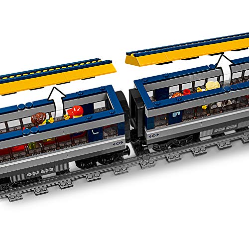 LEGO City - Tren De Pasajeros, Maqueta de Juguete Ferroviario con Control Remoto por Bluetooth, Incluye Minifigura del Maquinista y Varios Pasajeros (60197)