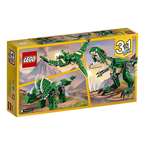 LEGO Creator - Grandes Dinosaurios, juguete 3 en 1 con el que puedes construir muñecos de un Triceratops, un Pterodactilo o un T-Rex (31058)