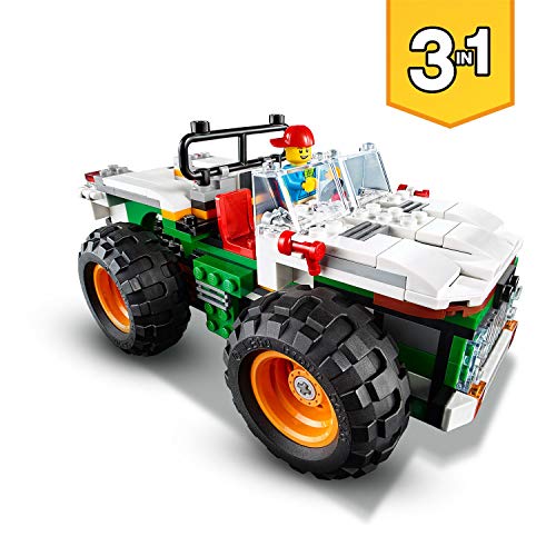 LEGO Creator - Monster Truck Hamburguesería, Juguete de Construcción 3 en 1, Construye un Todoterreno o un Tractor, Set a Partir de 8 Años (31104) , color/modelo surtido