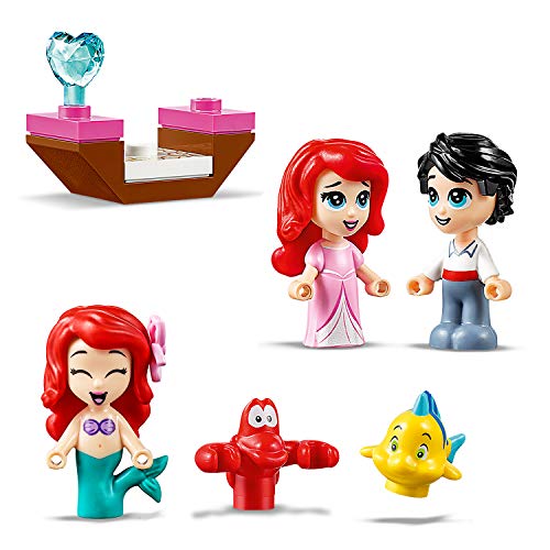 LEGO Disney Princess - Cuentos e Historias: Ariel Set de Construcción, Juguete de La Sirenita, Incluye Mini Muñecas de Ariel, Flounder, Sebastián y el Príncipe Eric, a Partir de 5 Años (43176)