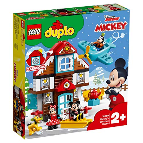 LEGO DUPLO Disney - Casa de Vacaciones de Mickey Nuevo juguete de construcción con los Personajes de Disney, incluye Minifigura de Minnie, el Pato Donald, Goofy y Pluto (10889)