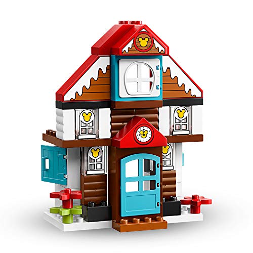 LEGO DUPLO Disney - Casa de Vacaciones de Mickey Nuevo juguete de construcción con los Personajes de Disney, incluye Minifigura de Minnie, el Pato Donald, Goofy y Pluto (10889)