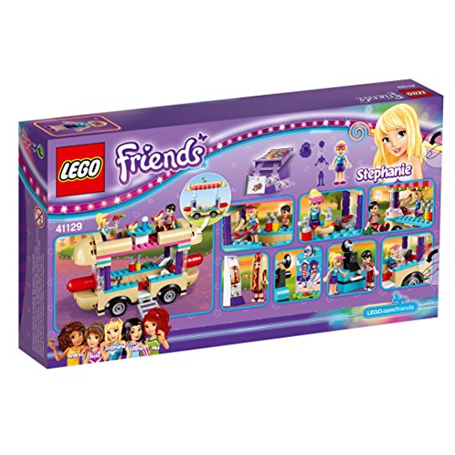 LEGO Friends - Parque de Atracciones, Furgoneta de Perritos Calientes, Juguete de Construcción Incluye MiniFiguras de Nate y Stephanie (41129)