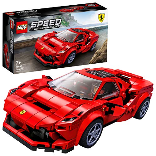 LEGO Speed Champions - Ferrari F8 Tributo, Set de Construcción de Coche de Carreras de Juguete, Incluye Minifigura del Conductor del Deportivo (76895)