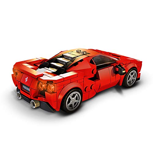 LEGO Speed Champions - Ferrari F8 Tributo, Set de Construcción de Coche de Carreras de Juguete, Incluye Minifigura del Conductor del Deportivo (76895)