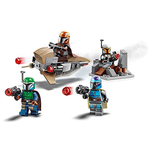 LEGO Star Wars - Pack de Combate: Mandalorianos, Juguete Basado en el Universo de la Guerra de las Galaxias, Incluye un Vehículo Espacial y Armas de Juguete (75267)