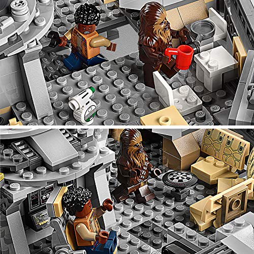 LEGO Star Wars TM - Halcón Milenario, Juguete de Construcción de Nave Espacial, Incluye Minifiguras de Finn, Chewbacca, Lando, C-3PO, R2-D2 y otros, Inspirado en La Guerra de Las Galaxias (75257)