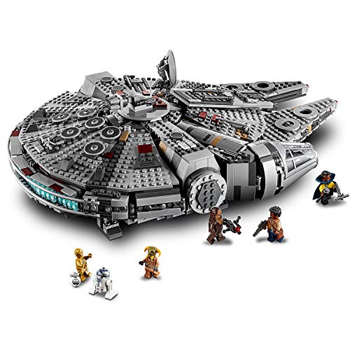 LEGO Star Wars TM - Halcón Milenario, Juguete de Construcción de Nave Espacial, Incluye Minifiguras de Finn, Chewbacca, Lando, C-3PO, R2-D2 y otros, Inspirado en La Guerra de Las Galaxias (75257)