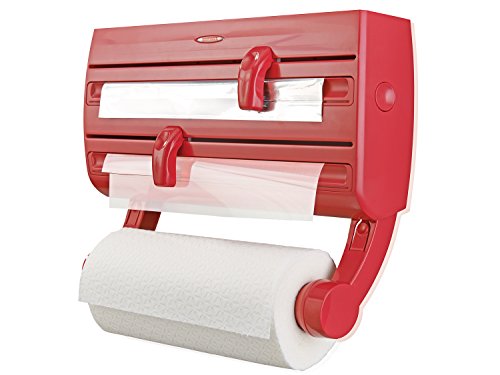 Leifheit 2046398, Dispensador de Soporte de Plástico Parat F2, Rojo