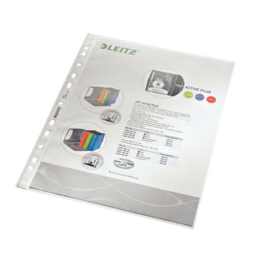 Leitz 4790-00-00 - Fundas de plástico (A4, PP, granulada A4/90µ, perforadas, parte superior abierta, 100 unidades)