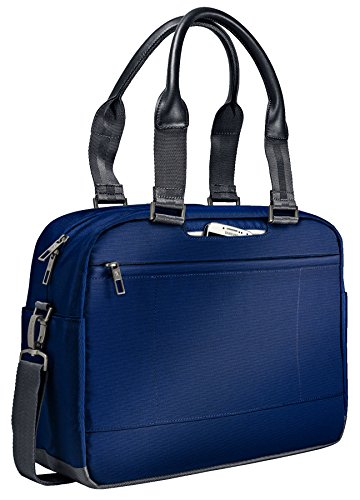 Leitz 60180069, Bolso para ordenador portátil de 13,3" Smart Traveller, Poliéster/Piel, Azul titanio