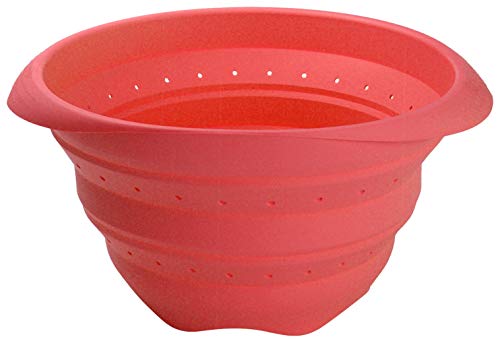 Lékué Colador de Silicona, Rojo, 23 cm