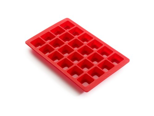 Lékué Molde Mini Brownies de Silicona, Rojo, 45x35x25 cm