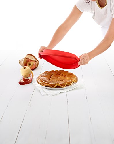 Lékué Plato de Repuesto para Tarta, Cerámica, Blanco, 24 cm