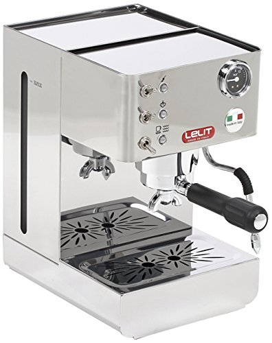 Lelit PL41LEM Anna, Máquina de Espresso Semiprofesional – Manómetro Retroiluminado - Ideal Para el Expreso, el Capuchino y las Cápsulas de Papel, 1000 W, 2 litros, Stainless Steel, plateado