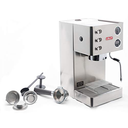 Lelit PL91T Victoria, Máquina de Espresso Semiprofesional - Pantalla Gráfica LCD - Sistema de Gestión Electrónica LCC, 1200 W, 2.5 litros, Stainless Steel