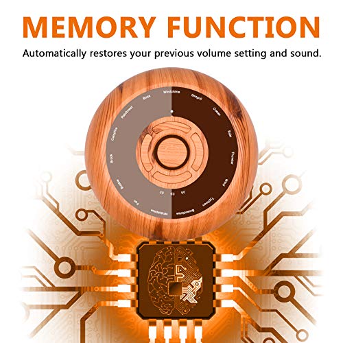 L'émouchet Máquina de ruido blanco de alta fidelidad - Máquina de sonido para dormir y relajarse - 15 sonidos naturales y relajantes - Temporizador de sueño- Terapia de sonido portátil para dormir