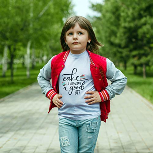 lepni.me Camiseta para Niño/Niña El Pastel es Siempre una Buena Idea El Amor cocinar Cocinar Hornear Comer (14-15 Years Rojo Multicolor)