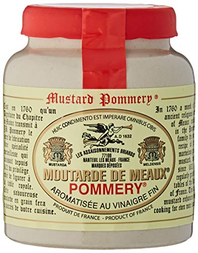 Les Assaisonnements Briards POM 03 Mostaza Meaux, 100 g, paquete de 4