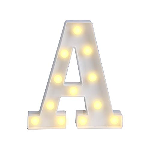 Letras LED iluminadas con luz blanca cálida, luz nocturna para casa, fiestas, bares, bodas o decoración de fiestas