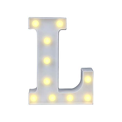 Letras LED iluminadas con luz blanca cálida, luz nocturna para casa, fiestas, bares, bodas o decoración de fiestas