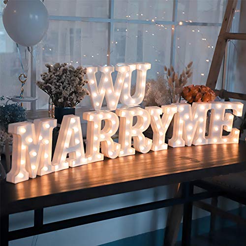 Letras Led Letras Luminosas Decorativas Letras Alphabet Light Luces De Espejo Del Alfabeto A-Z con Luces de LED para Decoración de DIY Wedding Party Dormitorio Decoración de Navidad- Letra M