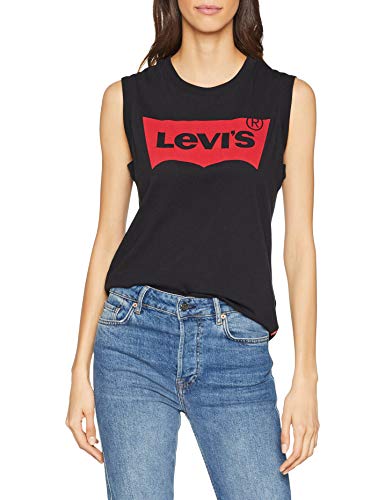 Levi's On Tour Camiseta Deportiva de Tirantes, Negro (Red Hsmk Tank Black 0023), Small para Mujer