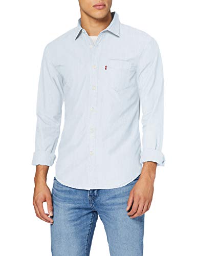 Levi's Sunset 1 Pkt Slim Camisa, Azul (Pale Shade Indigo Tencel Rinse 0005), Medium para Hombre