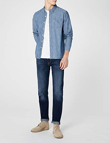 Levi's Sunset 1 Pocket Shirt Camisa Vaquera, Azul (Chambray Indigo 0345), Large para Hombre