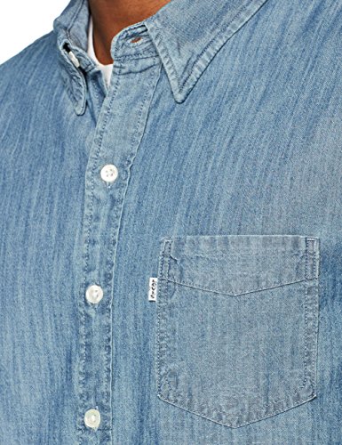 Levi's Sunset 1 Pocket Shirt Camisa Vaquera, Azul (Chambray Indigo 0345), Large para Hombre