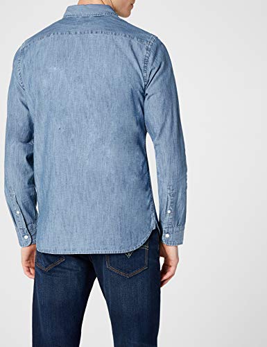 Levi's Sunset 1 Pocket Shirt Camisa Vaquera, Azul (Chambray Indigo 0345), Large para Hombre