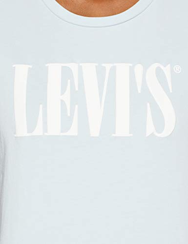 Levi's The Perfect Tee, Camiseta, Mujer, Azul (90's Serif T2 Baby Blue 0782), S